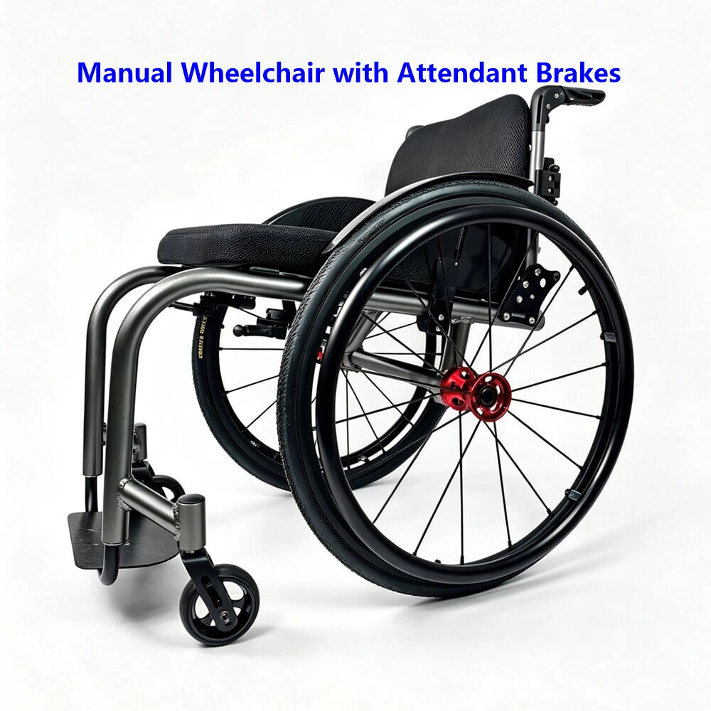 Manual Wheelchair with Attendant Brakes Manual Wheelchair with Attendant Brakes