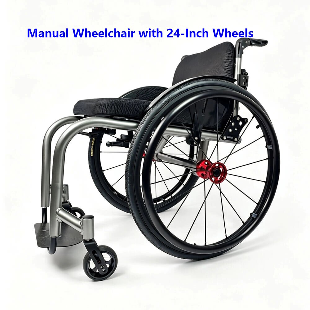 Manual Wheelchair with 24 Inch Wheels Manual Wheelchair with 24 Inch Wheels
