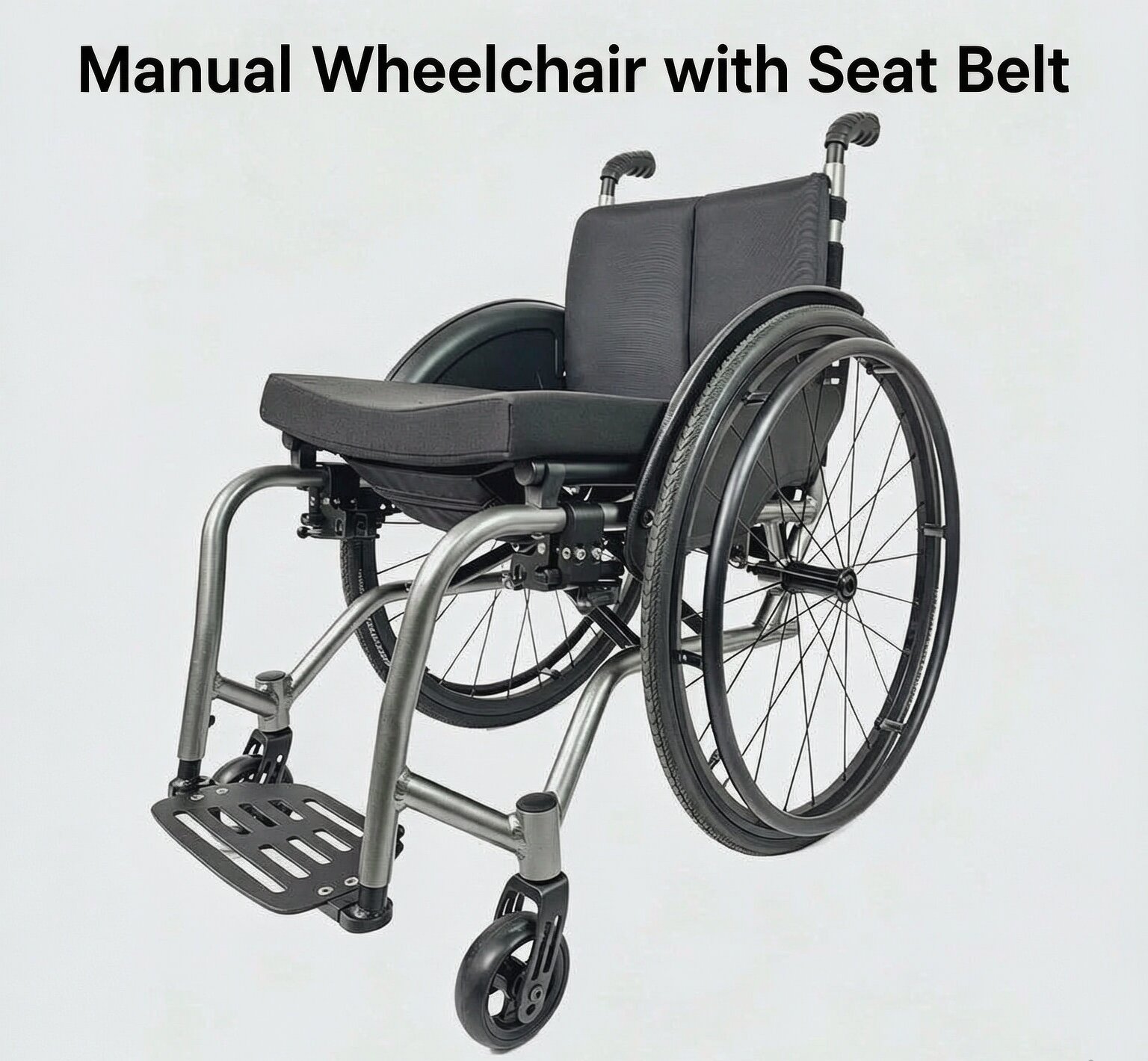 manual wheelchair with seat belt