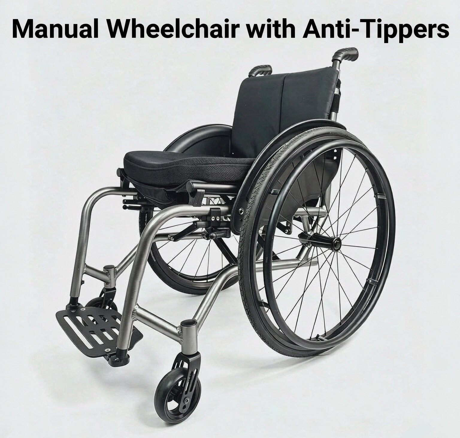 Manual Wheelchair with Anti-Tippers